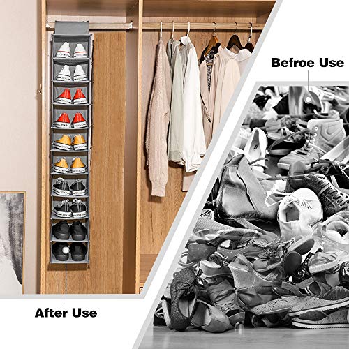 10-Shelf Hanging Shoe Organizer D682293