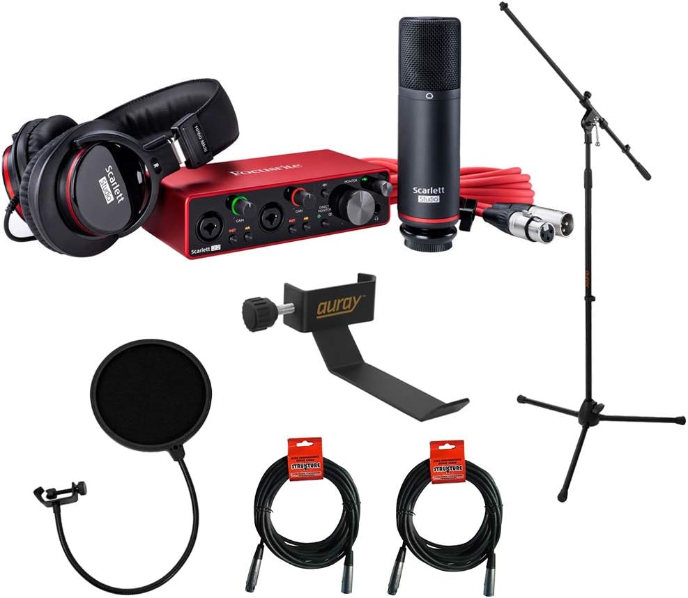 2-in, 2-out USB Audio Interface with Microphone & Headphones S580017