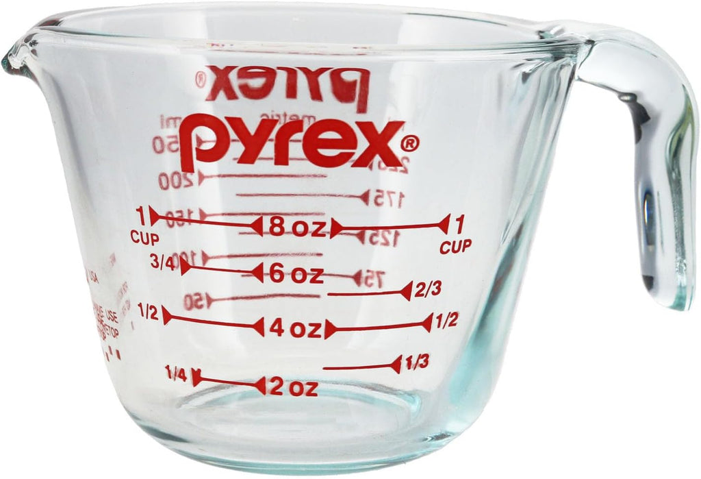1-Cup Clear Measuring Cup with Red Measurements J65362
