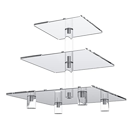3 Tier Acrylic Square Cupcake Stand W615014