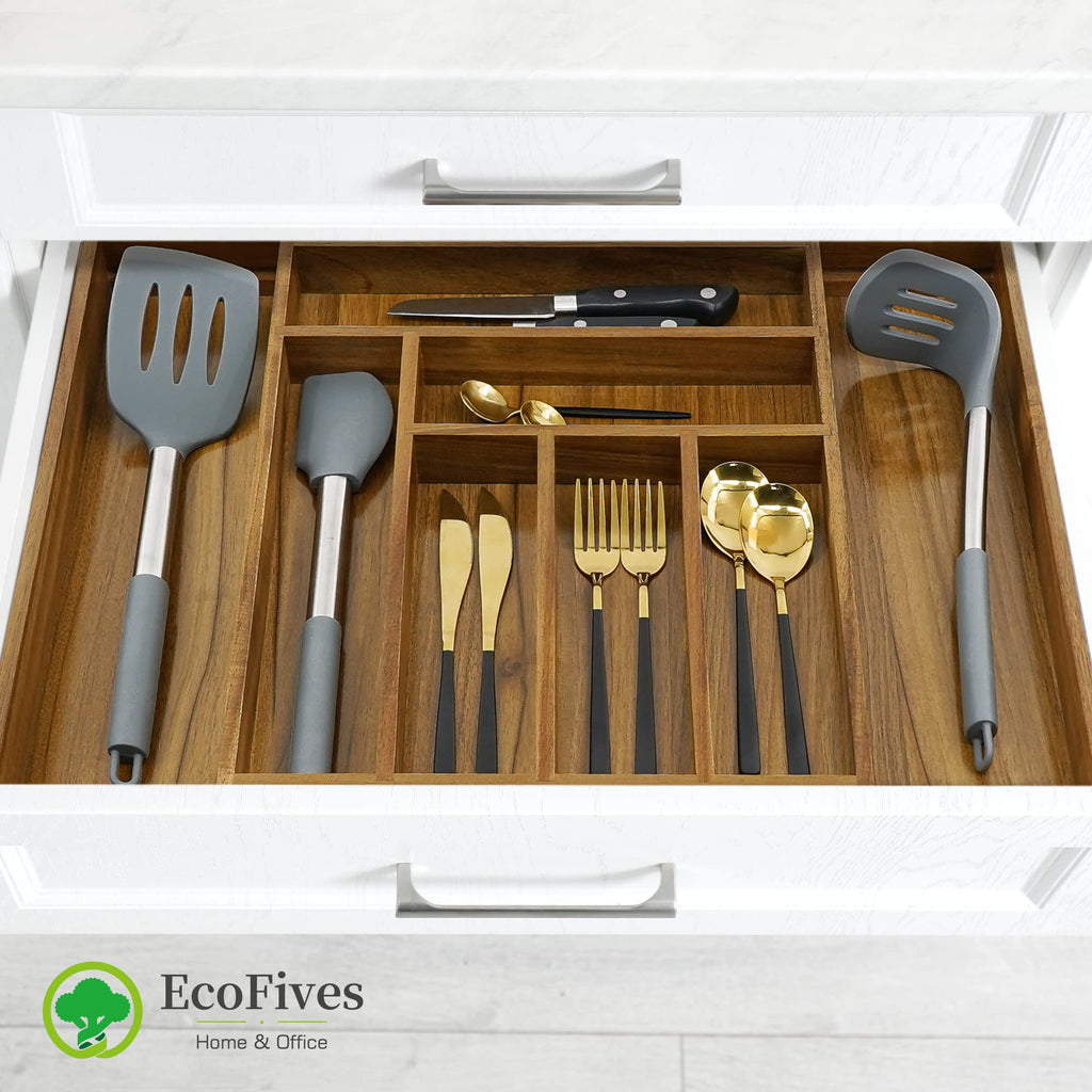 Acacia 8 Compartment Cutlery Tray Organizer I89526