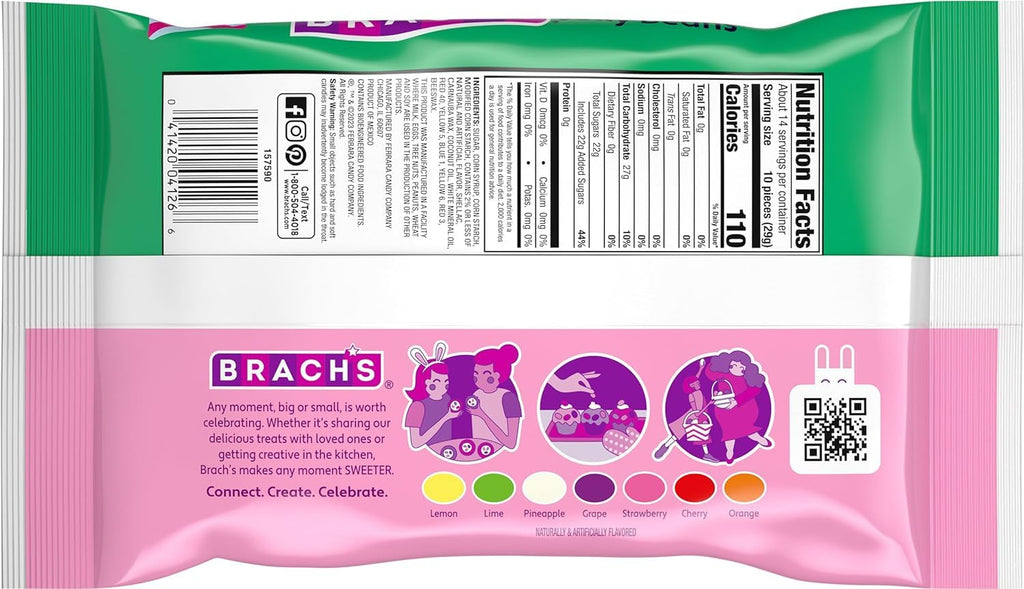 Assorted Fruit Flavors Jelly Beans, Pack of 2-14.5oz Bags V802644