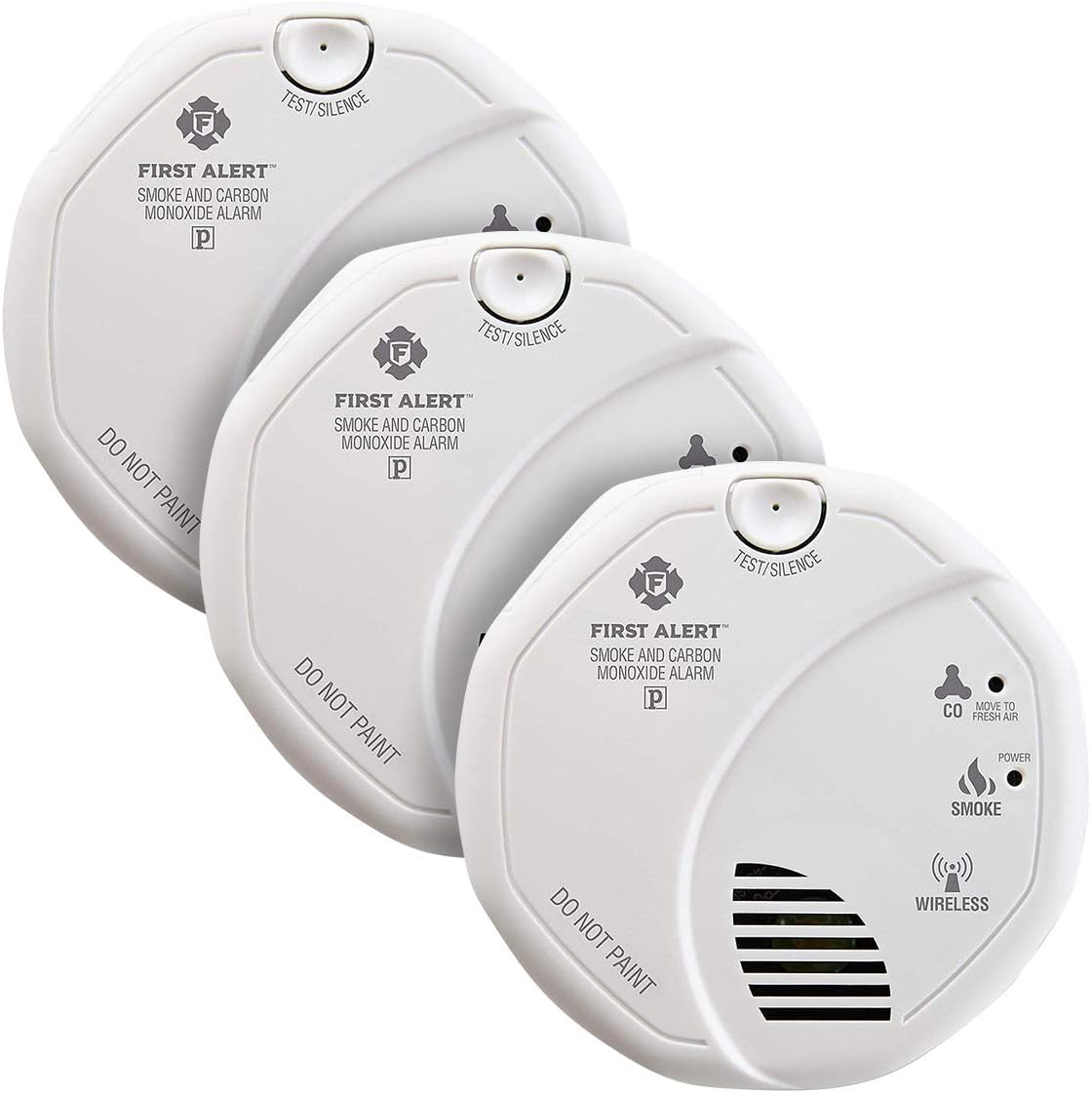 Wireless Interconnected Photoelectric Smoke and Carbon Monoxide Combo Alarm with Voice and Location H57154