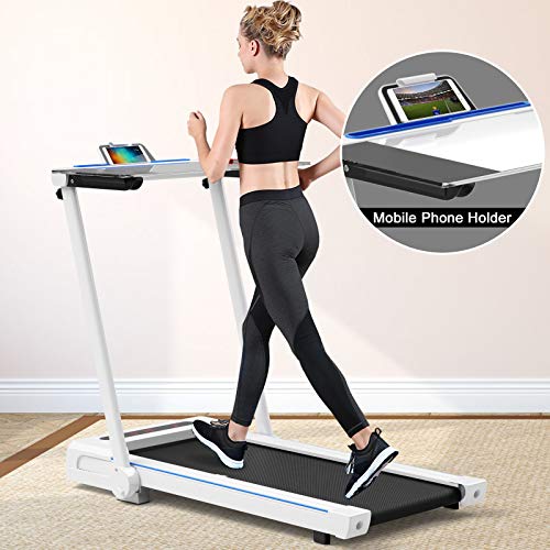 3-in-1 Folding Electric Treadmill with Large Desk Q3284