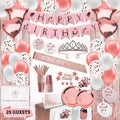 225 PC Rose Gold Birthday Party Decorations Kit D834