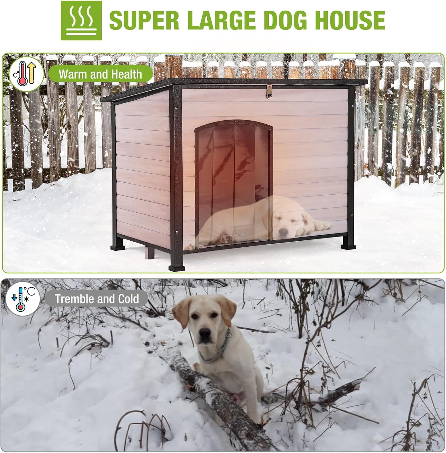 Outdoor Dog Kennel with Liner C884547