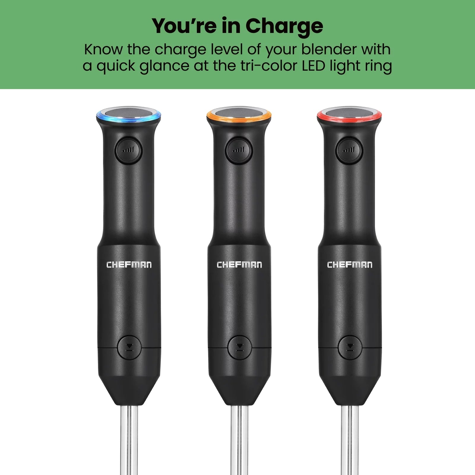 Black Cordless Handheld Immersion Blender with Stainless-Steel Blade C901013