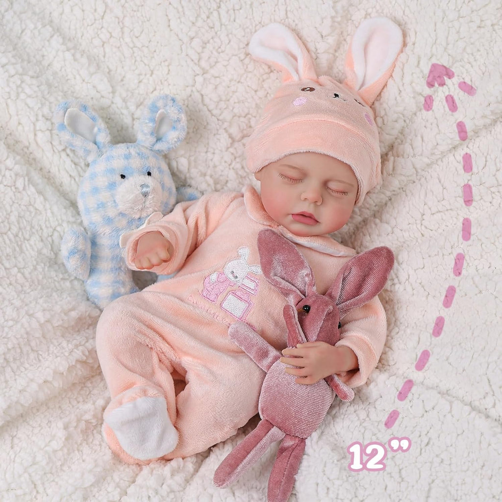 12 Inch Full Vinyl Realistic Newborn Baby Doll I8684