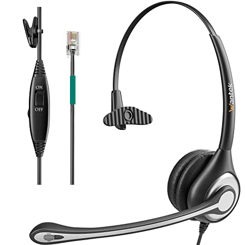 Corded Telephone Headset with Noise Canceling Mic and Quick Disconnect M306206