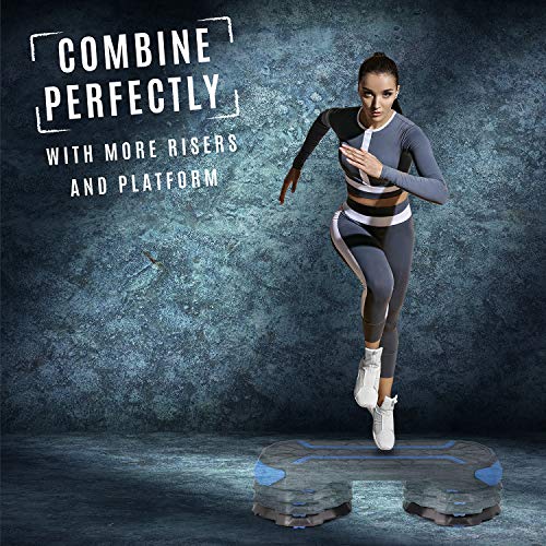 2-in-1 Adjustable Aerobic Step Platform with Rocker Balance Board Legs B389