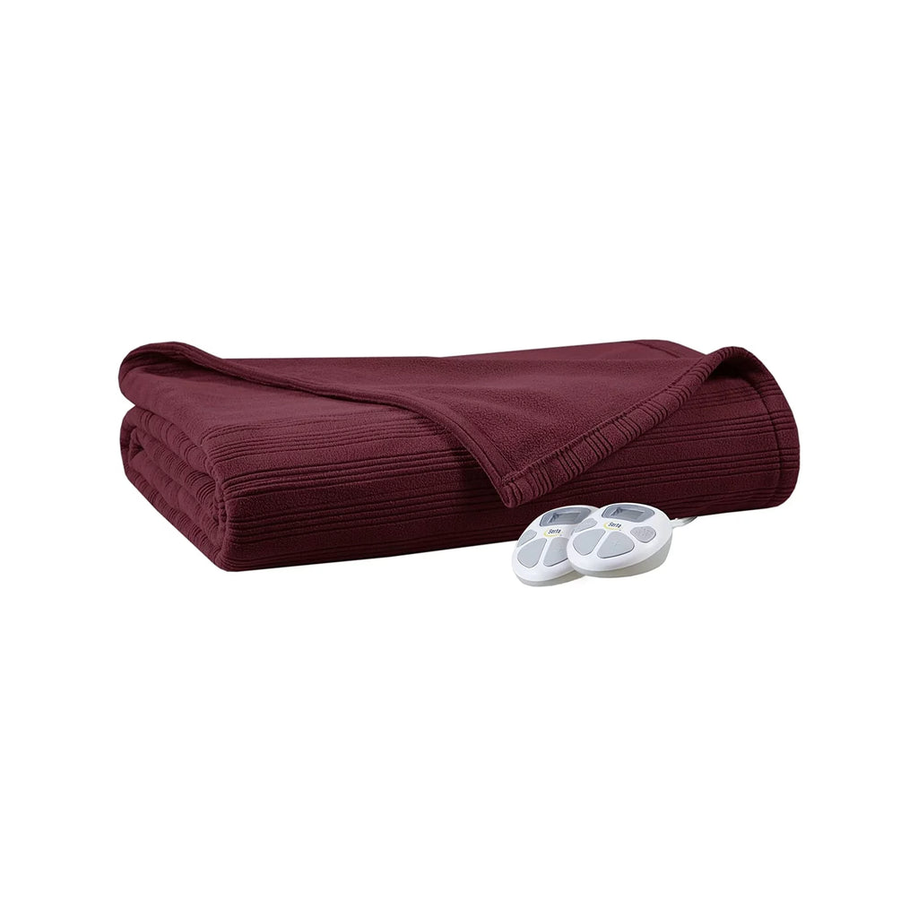 Berry Red Queen Electric Fleece Heated Blanket L249