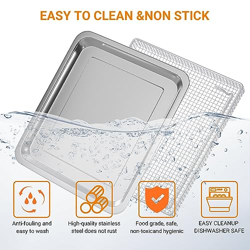 Stainless Steel Baking Tray Pan and Air Fryer Basket W334