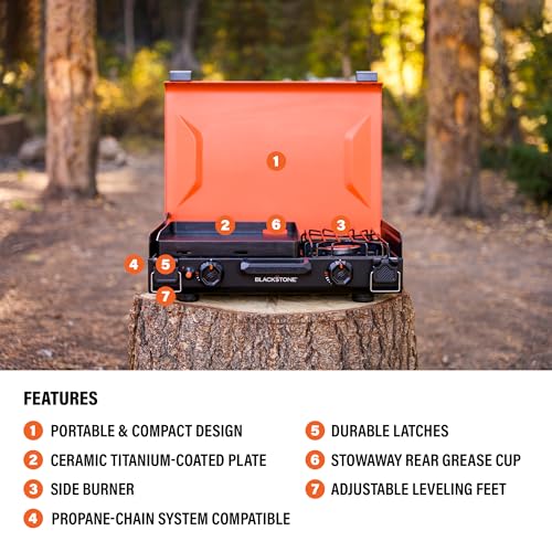 12” x 14” Camping Griddle with Side Burner W9476