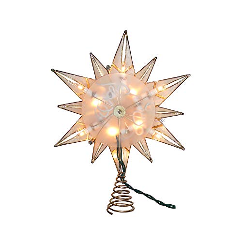 10-Light 12-Point Capiz Star Treetop F595