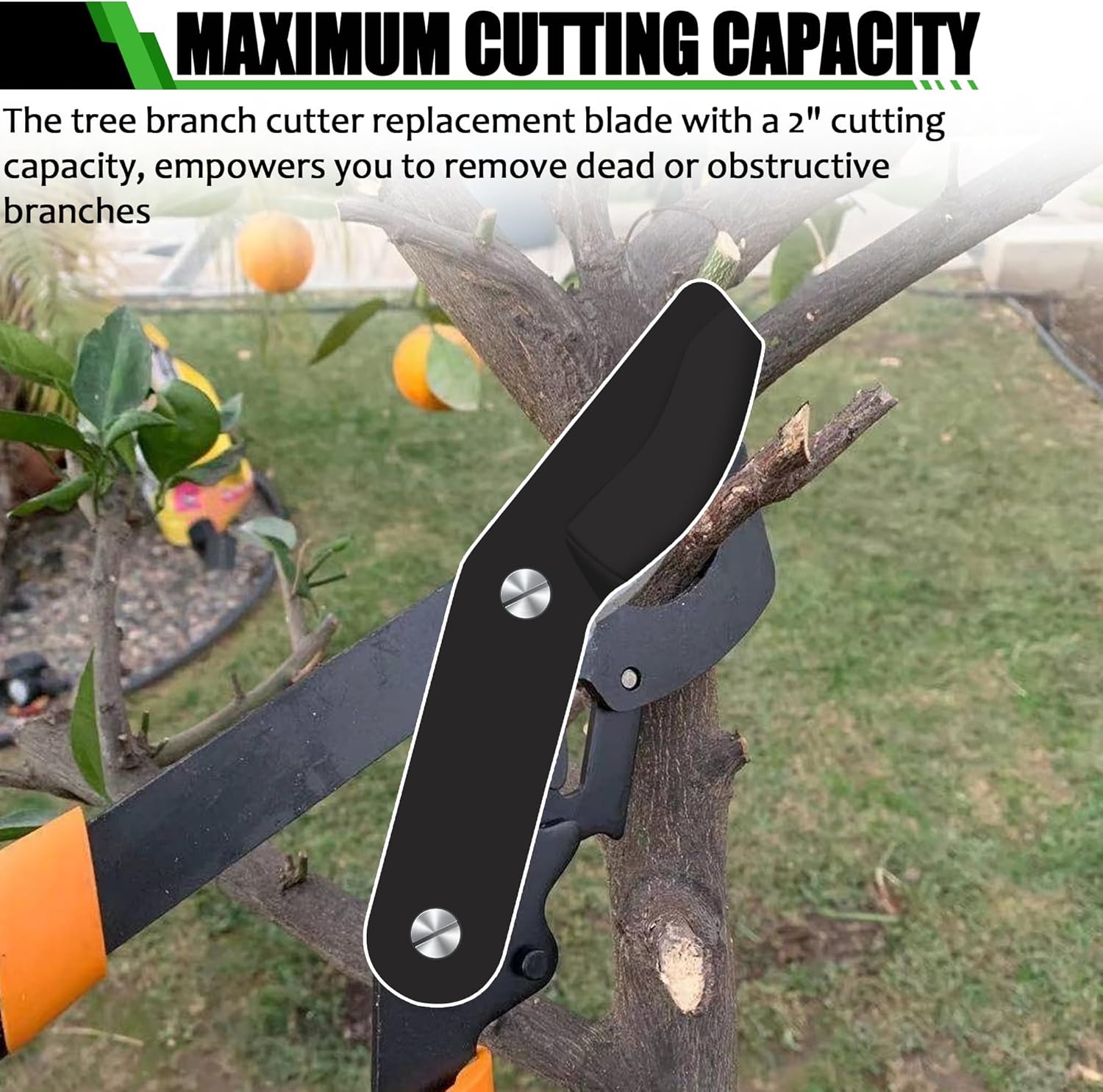 (2-Pack) Steel Replacement Blade for Loppers - Black I440