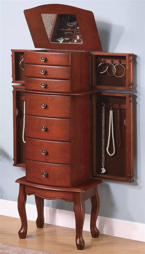 Warm Brown Jewelry Armoire P997