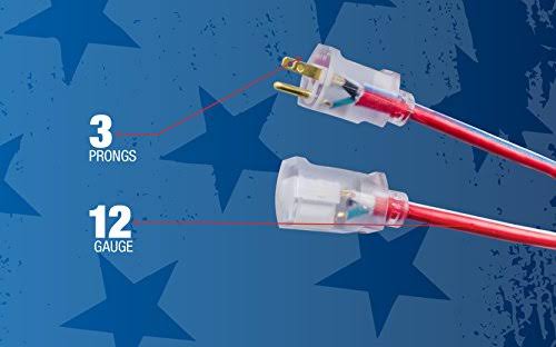 50-Foot 12/3 Extension Cord with Lighted End Z4761