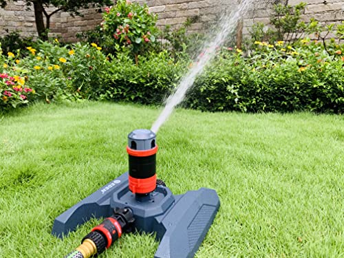 4-Pattern Adjustable Mobile Rotary Gear Drive Sprinkler with Quick Connect Starter Set G116