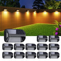 6 Pack Solar Fence Lights with 3 Modes A208396