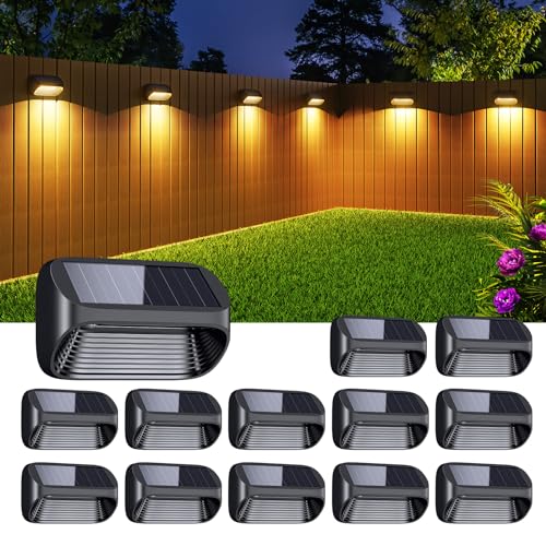 6 Pack Solar Fence Lights with 3 Modes A208396