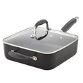 4 Quart Hard Anodized Nonstick Square Fry Pan with Helper Handle K7156
