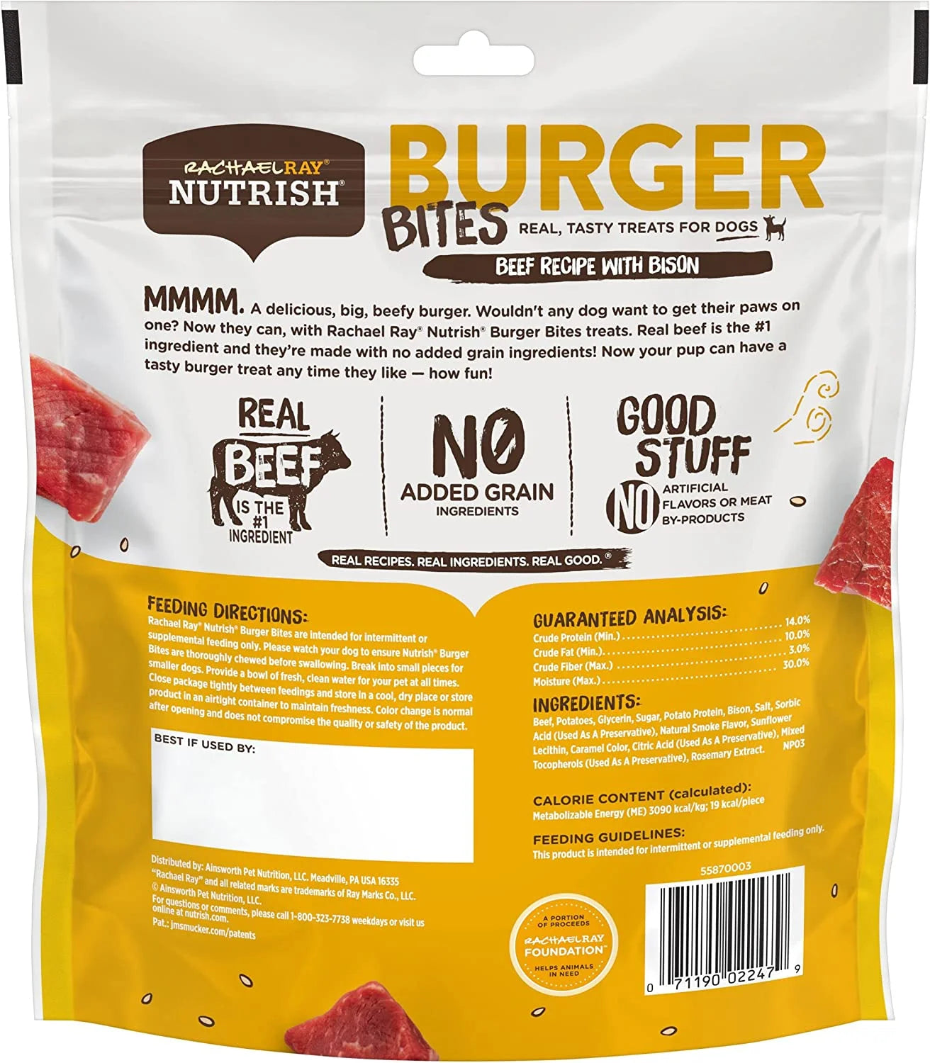 Beef Burger Dog Treats, 12 Ounces, Grain Free N695