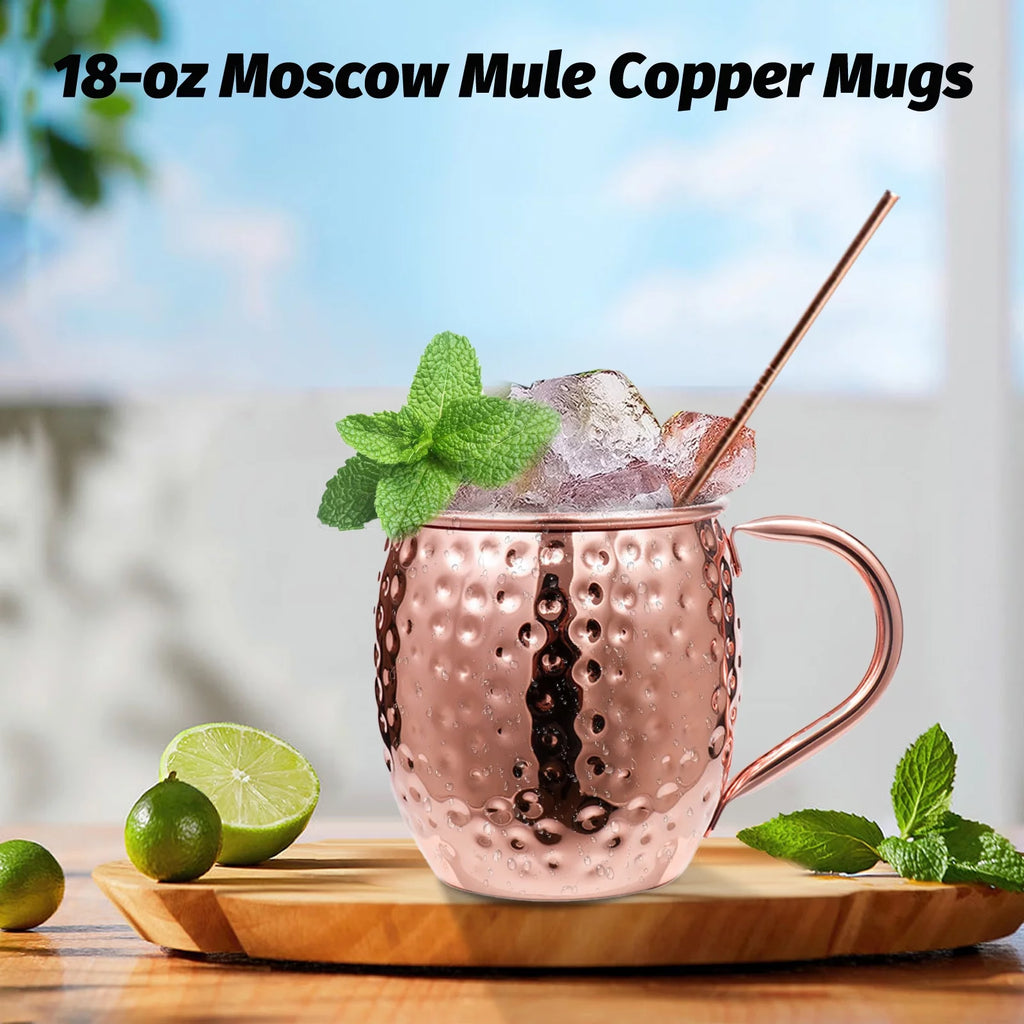 Set of 4 Copper Mugs B470