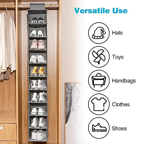 10-Shelf Hanging Shoe Organizer D682293