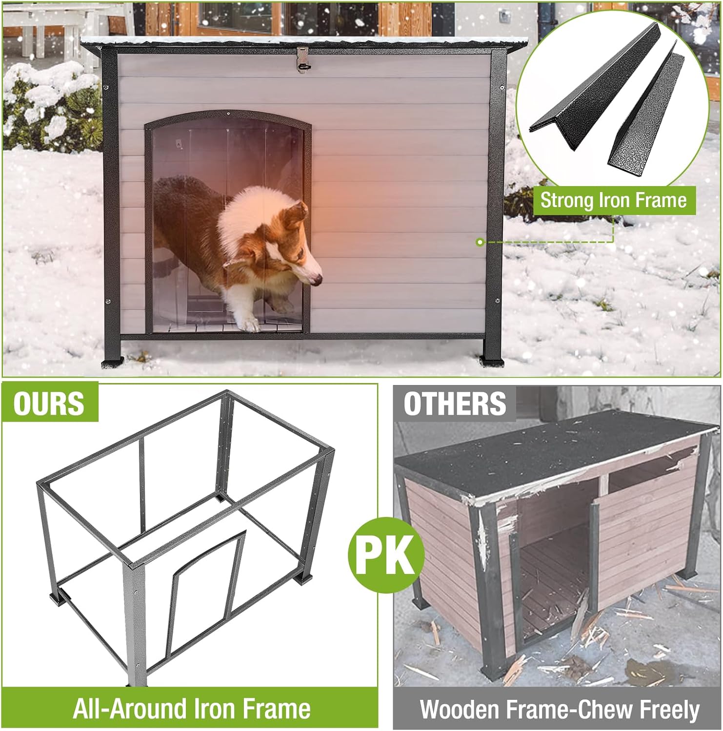 Outdoor Dog Kennel with Liner C884547