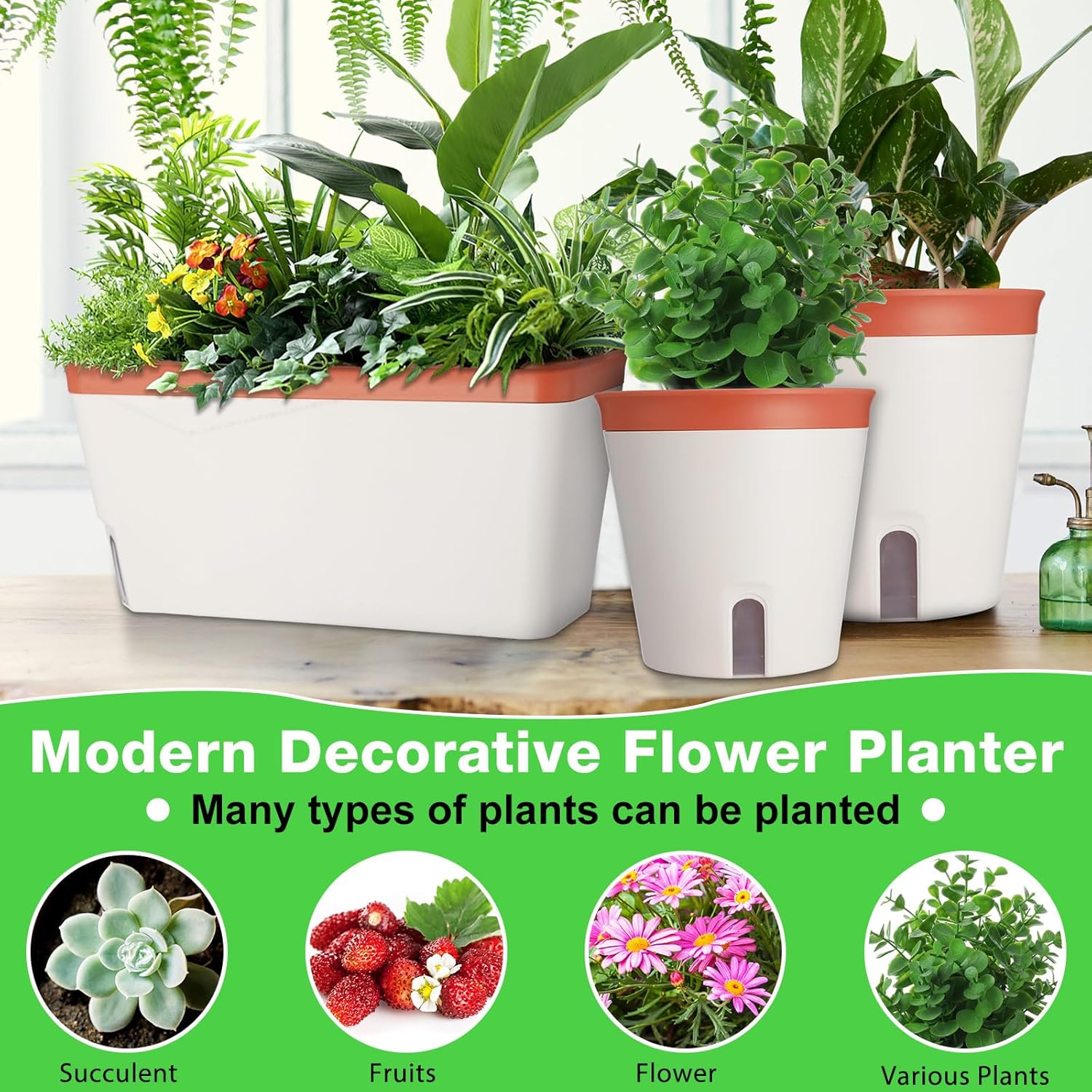 9 Set Self Watering Window Planter Box R788
