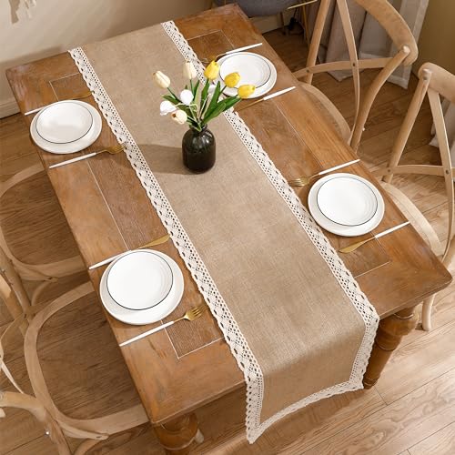 Natural Jute Braided Table Runner 13x120 inch N422365