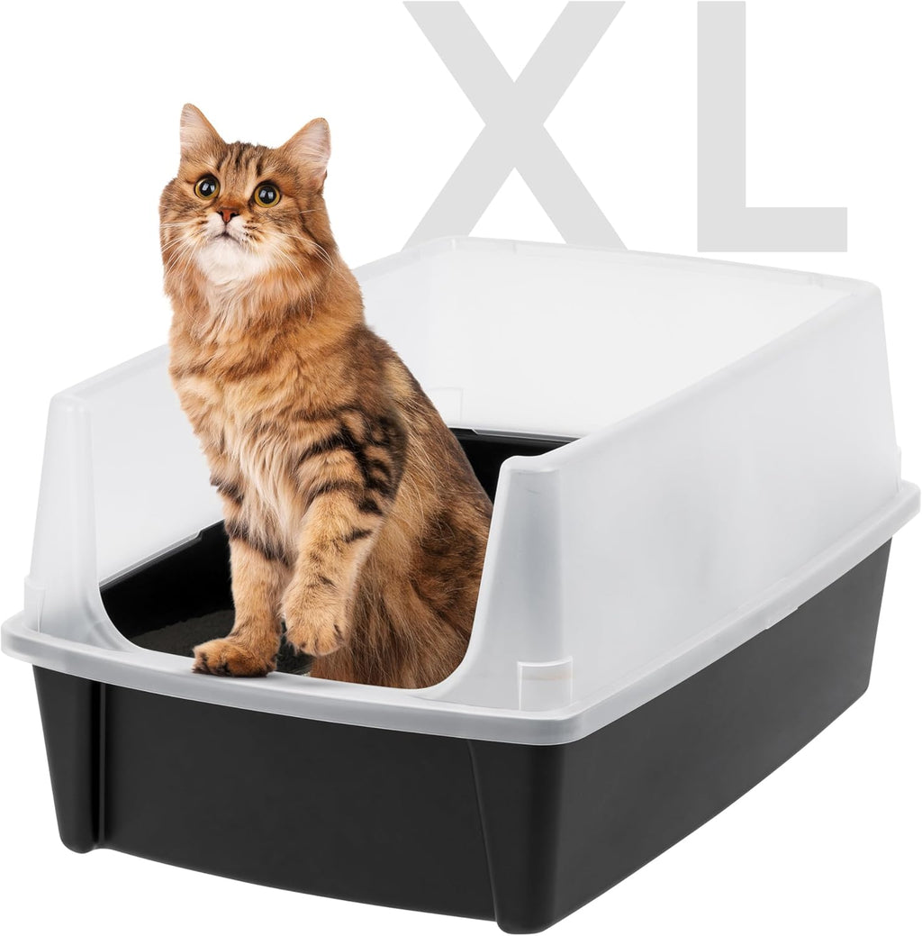 Black Open Top High Sided Cat Litter Box B71151