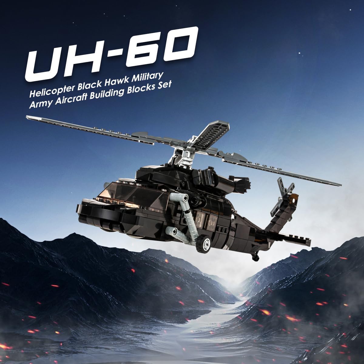 700 Pieces Military Helicopter Building Bricks Set L834428