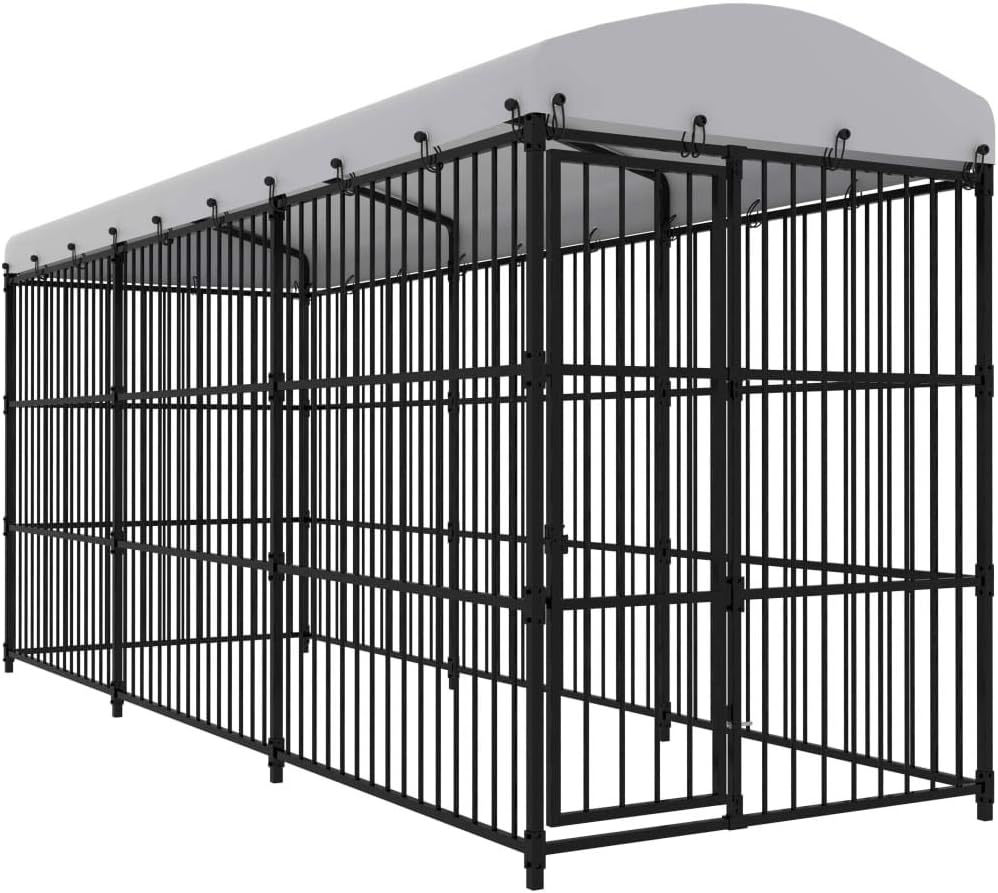 Outdoor Dog Kennel with Roof M389413