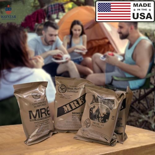 4 Pack MRE Meals Ready to Eat with Heaters H50107