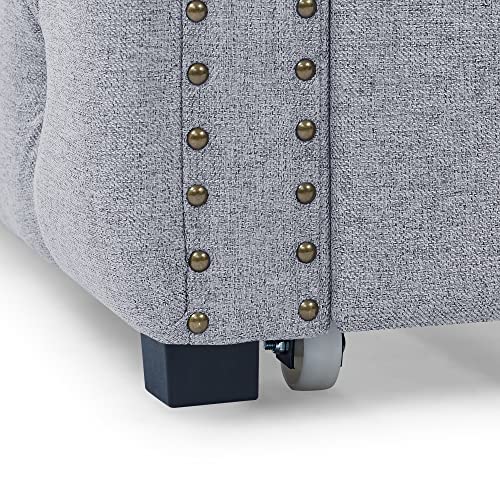 Fabric Upholstered Twin Size Daybed with Trundle A125