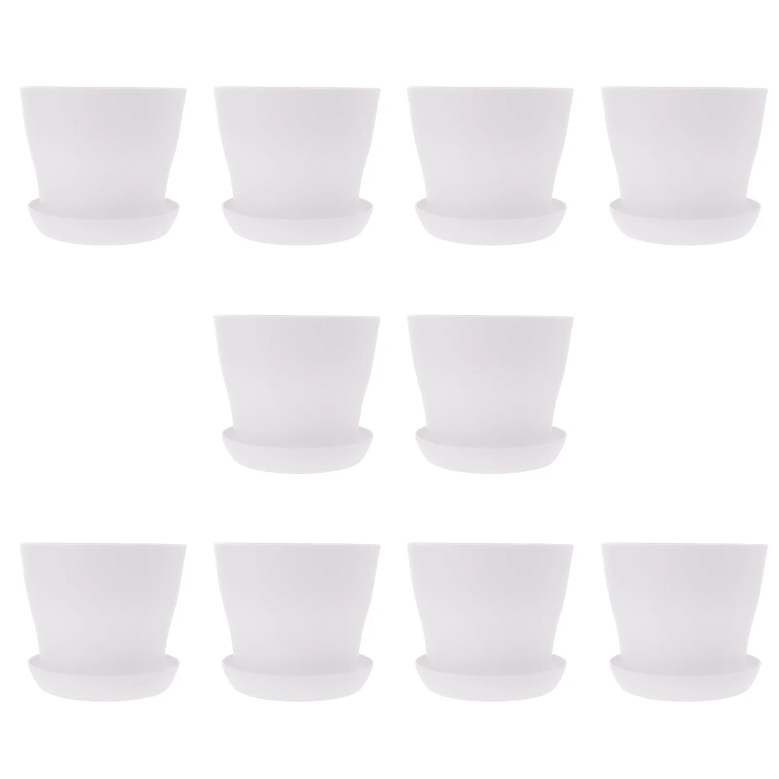 White 10 Pcs Flowerpot U282