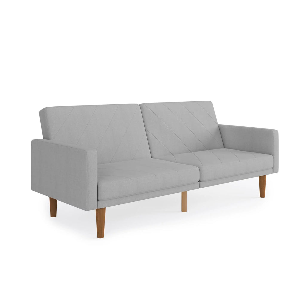 Light Gray Linen Convertible Sofa Bed with USB Port M50961