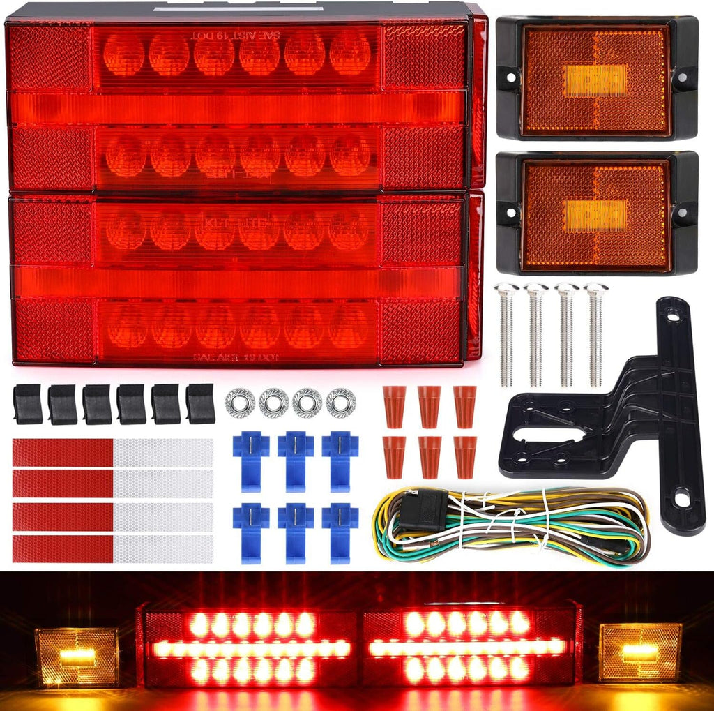 Submersible LED Trailer Light Kit, Waterproof Tail Lights H601784
