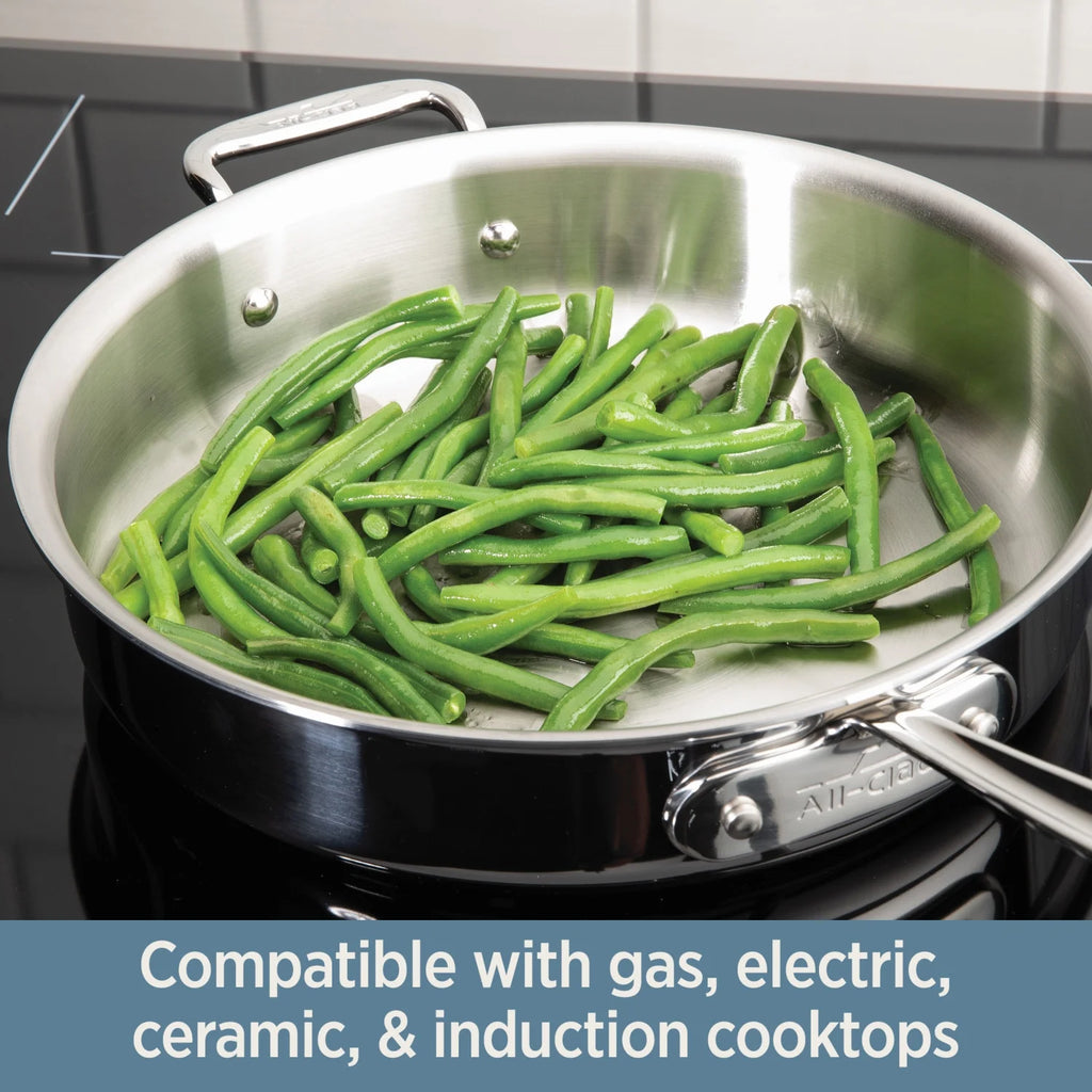 Stainless Steel Tri-Ply Bonded Sauce Pan with Lid, 3-Quart F31373