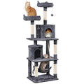 Dark Gray Cat Tree with Platform, Hammock, Scratching Posts C30999