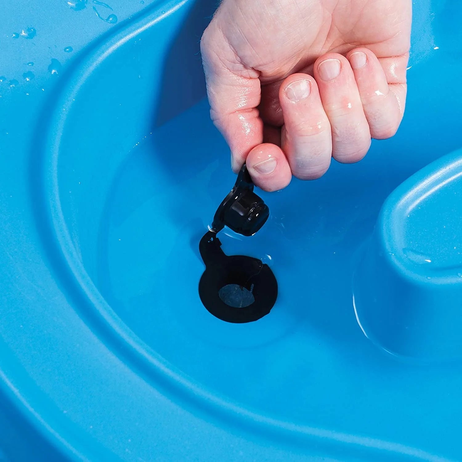 Blue Plastic Sandbox and Water Table with Cover and Umbrella A904858