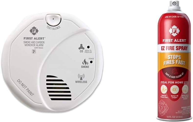 Wireless Interconnected Photoelectric Smoke and Carbon Monoxide Combo Alarm with Voice and Location H57154