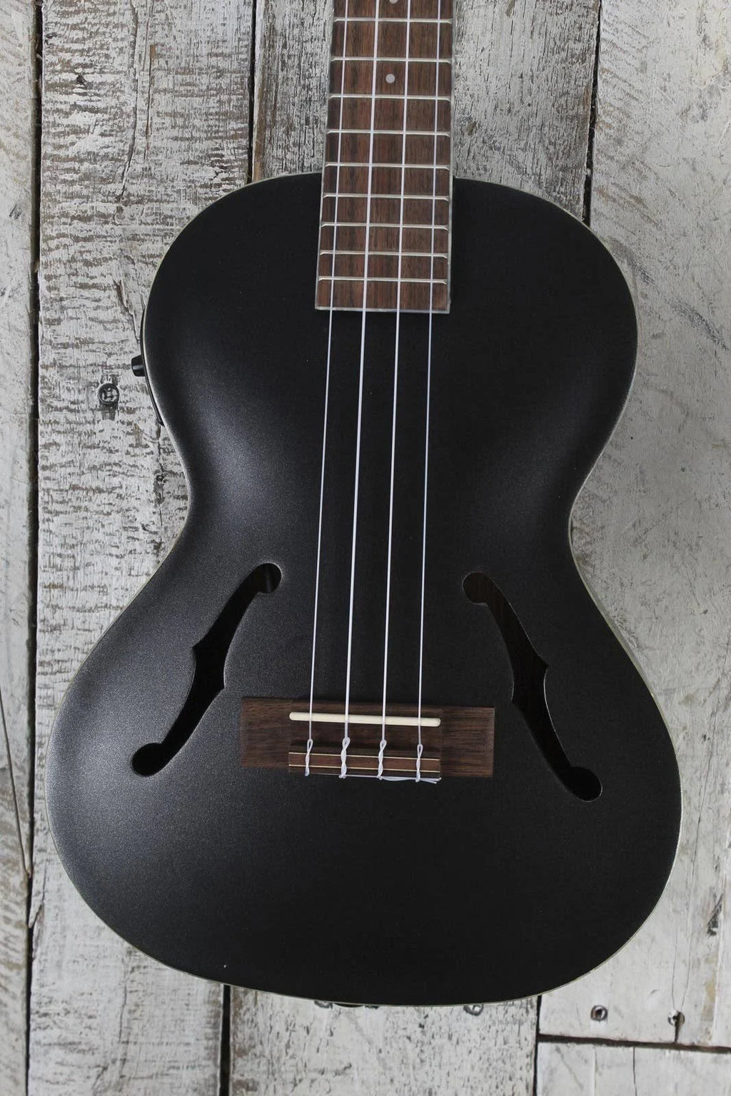 Metallic Black Archtop Tenor Ukulele H321866