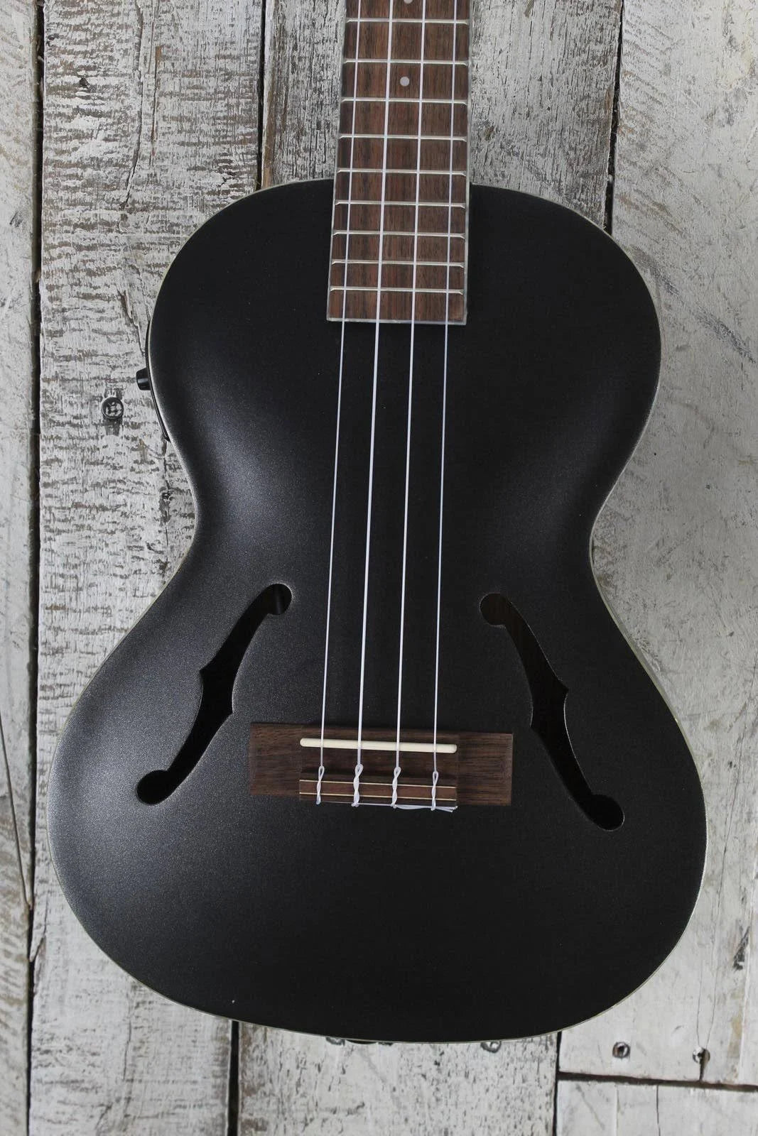 Metallic Black Archtop Tenor Ukulele H321866