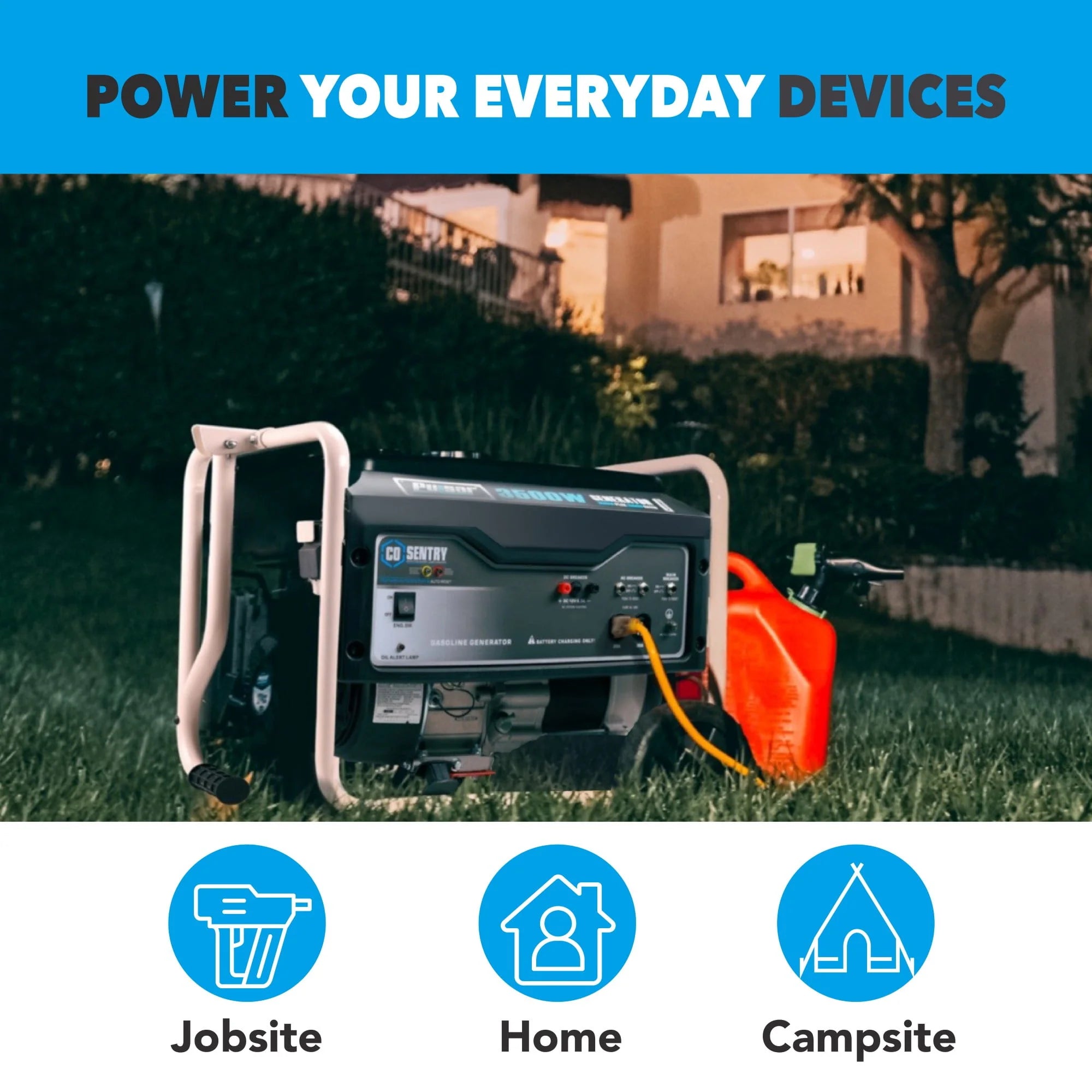 3,500-Watt Gasoline Powered Generator with CO Sentry M49320