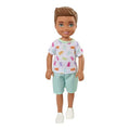 Chelsea Doll with Long Blonde Hair & Blue Eyes Wearing Removable Purple Flowered Dress & Yellow Shoes Z62816