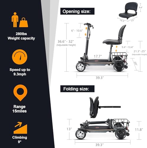 4 Wheeled Lightweight Foldable Mobility Scooter V556482