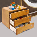 3-Tiers Wooden Desktop Storage Box with Lockable Drawers C679885