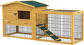 Yellow Wooden Rabbit Hutch with Removable Tray N1778